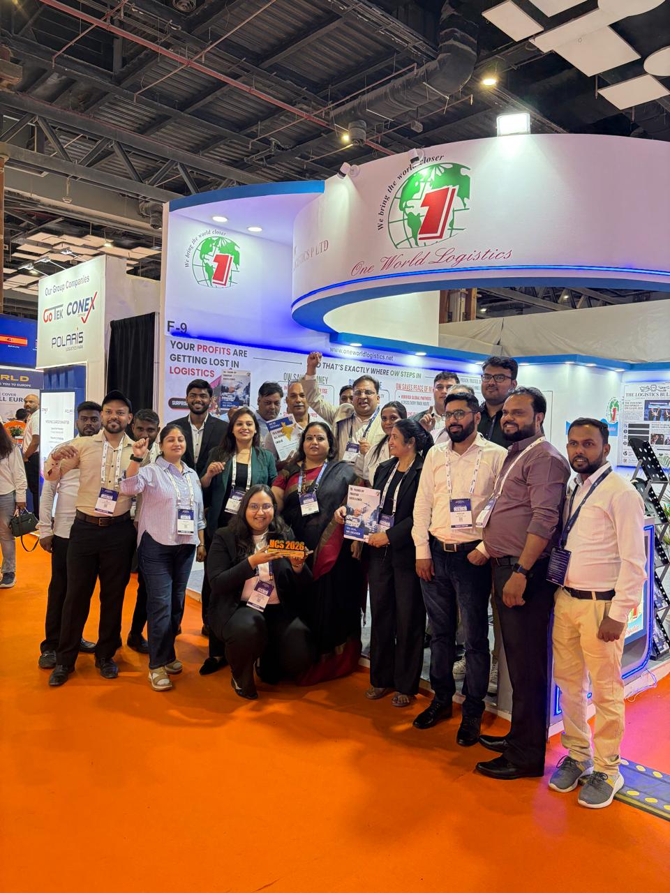 The OW Logistics team at the company exhibition booth in 2026